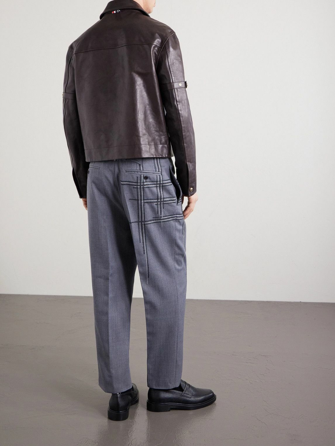 Thom Browne - Leather Jacket - Brown
