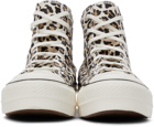 Converse Beige Platform Archive Print All Star High Sneakers