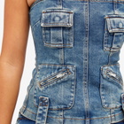 Blumarine Women's Denim Cargo Top in Allure