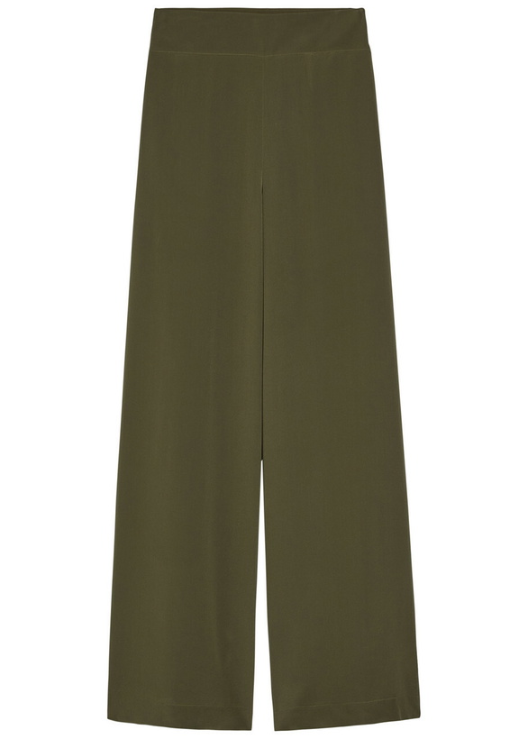 Photo: Joseph Rihani Wide-leg Silk Trousers Dark Green
