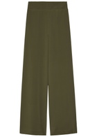 Joseph Rihani Wide-leg Silk Trousers Dark Green