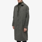Universal Works Men's Cortina Tweed Long Swing Overcoat in Olive