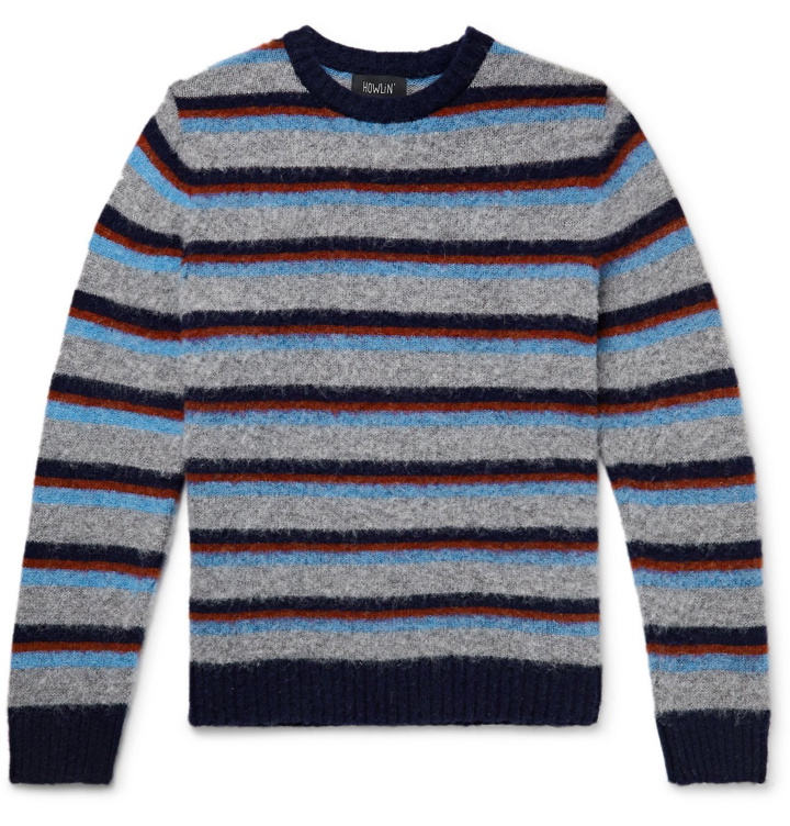 Photo: Howlin' - Striped Wool Sweater - Gray