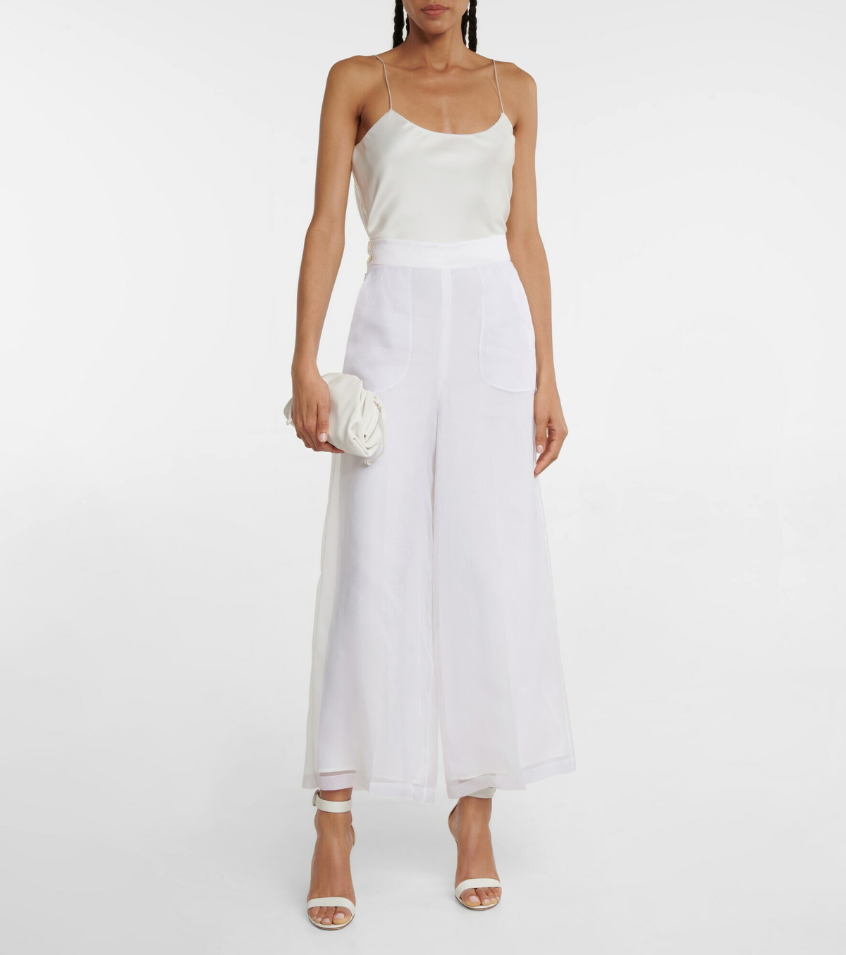 Max Mara - Bridal Fiume silk organza wide-leg pants Max Mara