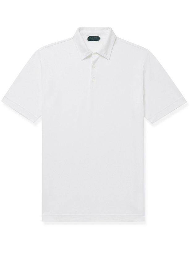 Photo: Incotex - Cotton-Jersey Polo Shirt - White