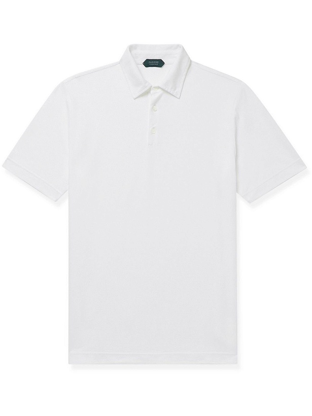 Photo: Incotex - Cotton-Jersey Polo Shirt - White