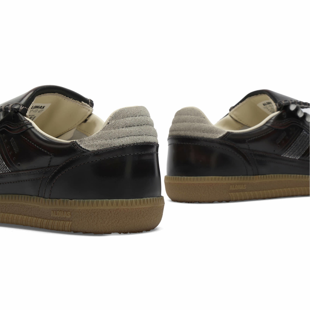 ALOHAS Women's TB 490 Vintage Effect Leather Sneakers in Brushed Dark Chocolate
