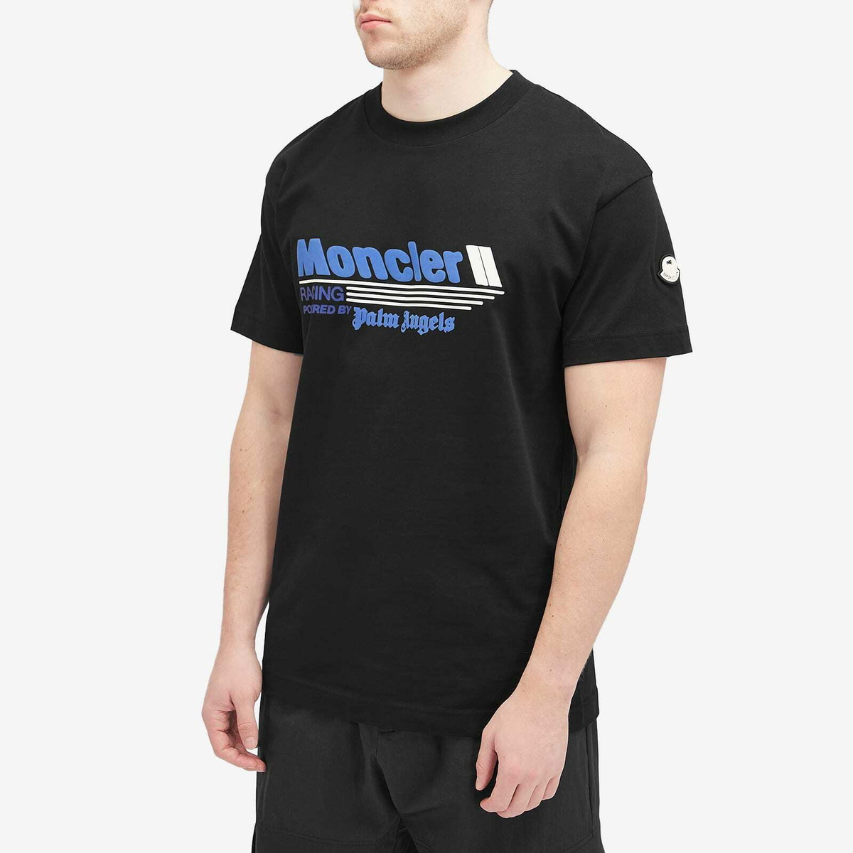 Moncler Men's Genius x Palm Angels Racing T-Shirt in Black Moncler
