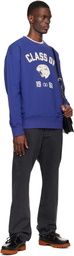 Valentino Blue Cotton Panther 'Class of 1960' Print Sweatshirt