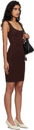 Entire Studios Brown Square Neck Minidress