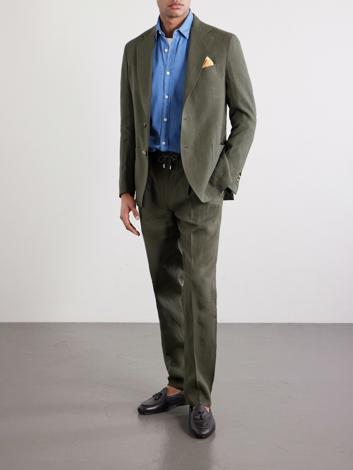 De Petrillo - Linen Blazer - Green
