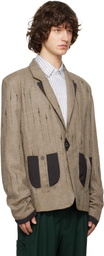 Kiko Kostadinov Brown Veca Tailored Blazer