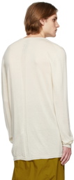 Rick Owens Off-White Oversized V-Neck Sweater