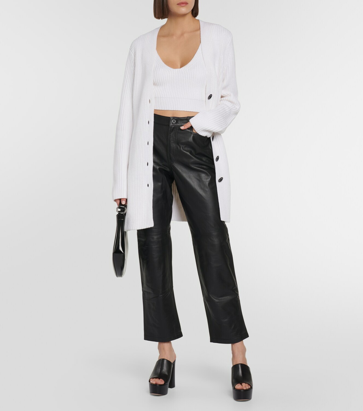Proenza Schouler White Label cotton and cashmere crop top