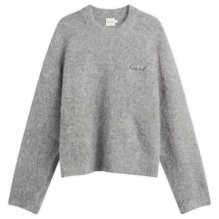 Photo: Bound Men's Dexter Cropped Alpaca Jumper in Grey