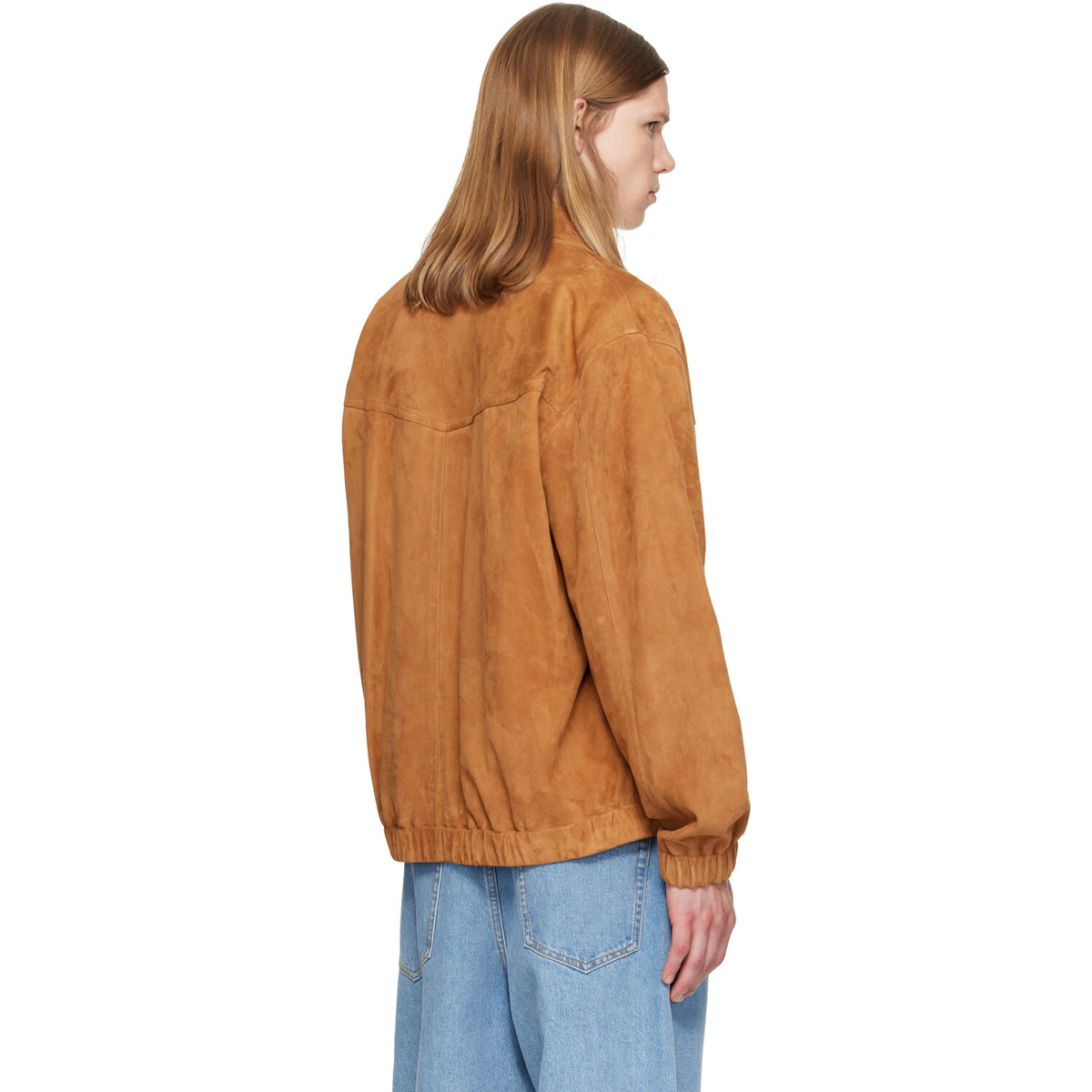 Paul Smith Tan Suede Bomber Jacket