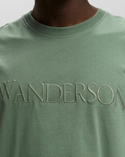 Jw Anderson Logo Embroidery Tee Green - Mens - Shortsleeves