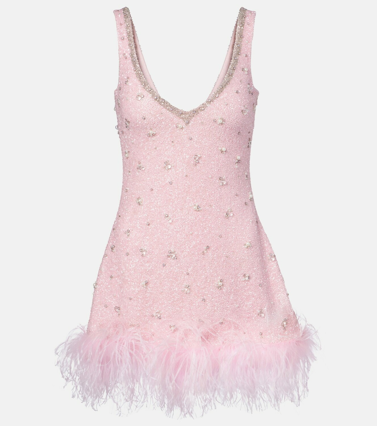 Clio Peppiatt Coralina crystal-embellished minidress