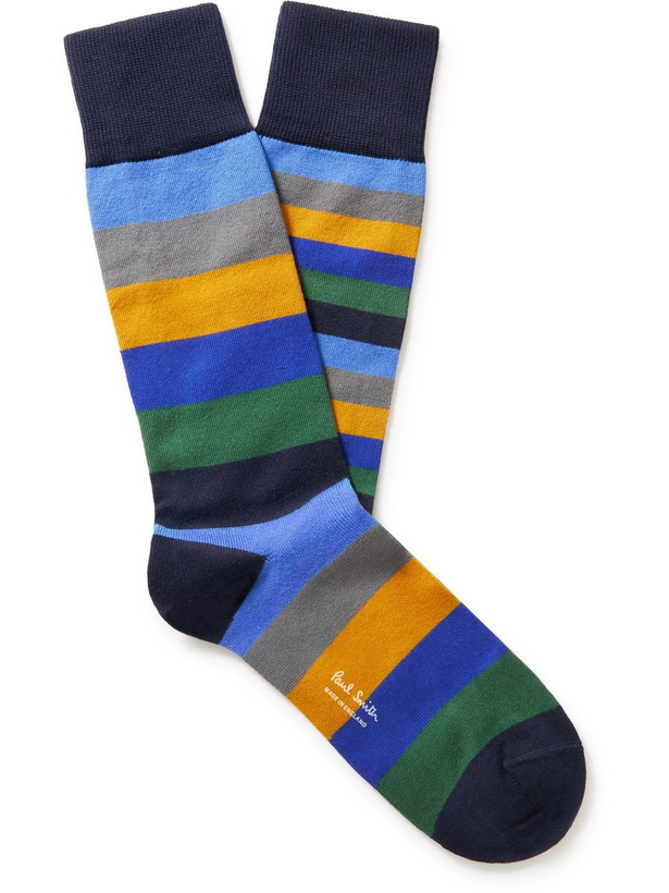 Photo: Paul Smith - Torky Striped Cotton-Blend Socks