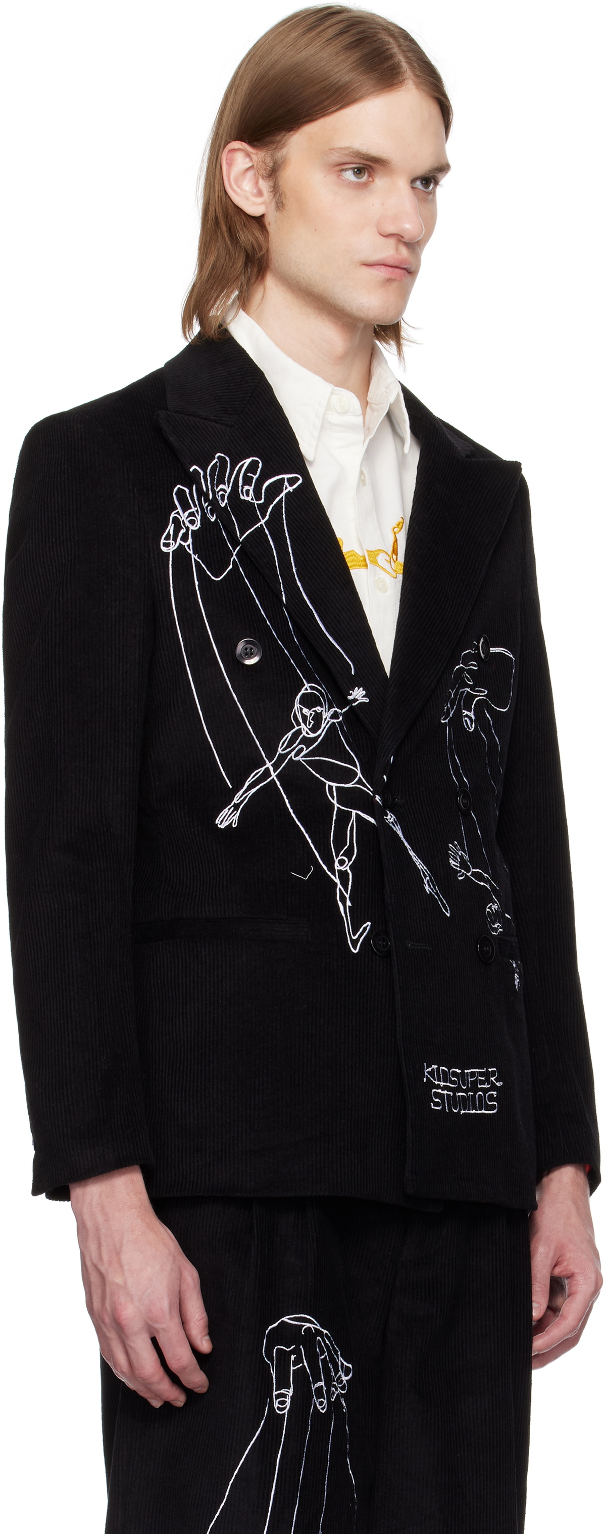 KidSuper Black String Puppets Blazer