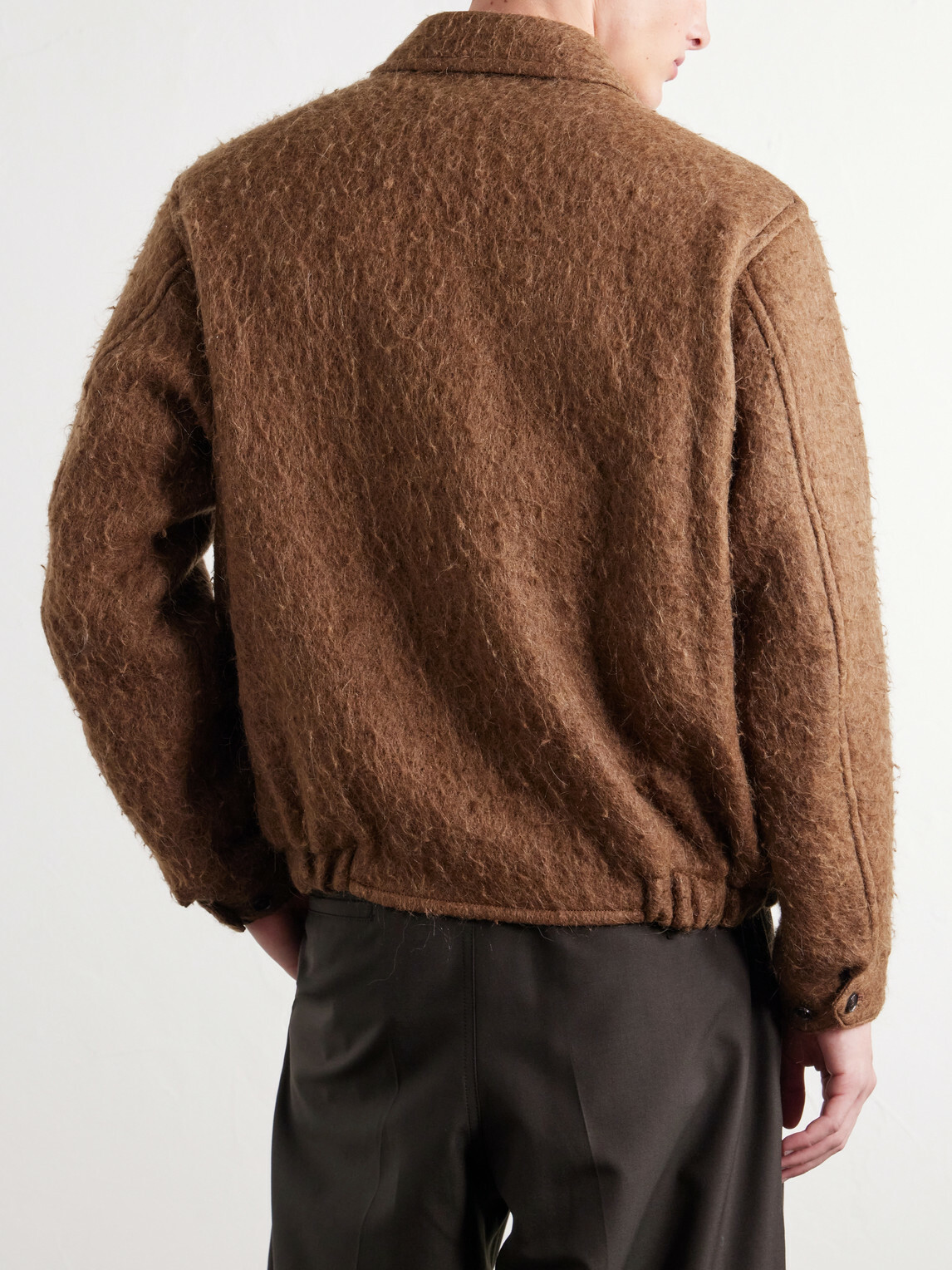 Kaptain Sunshine - Brushed Wool-Blend Woven Blouson Jacket - Brown