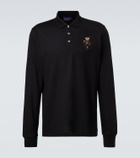Ralph Lauren Purple Label Embroidered cotton and cashmere polo shirt