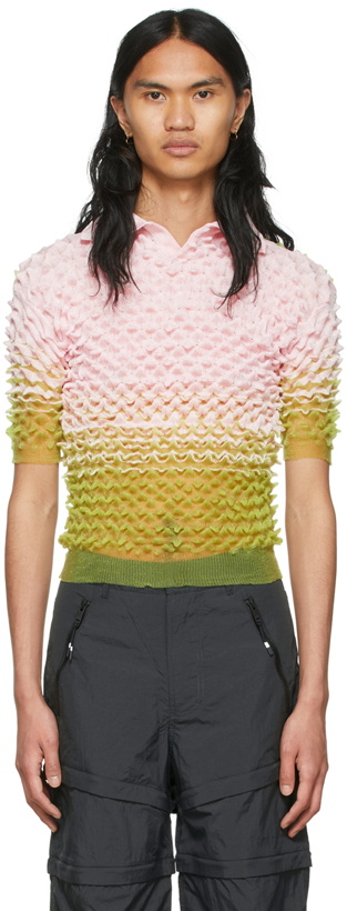 Photo: Chet Lo SSENSE Exclusive Pink & Green Heavenly Polo