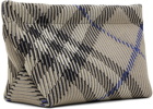 Burberry Beige Check Knitted Clutch