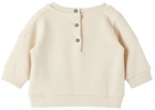 Balmain Baby Off-White Crewneck Sweatshirt