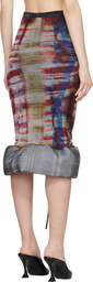 Ottolinger Red & Gray Mesh Padded Midi Skirt