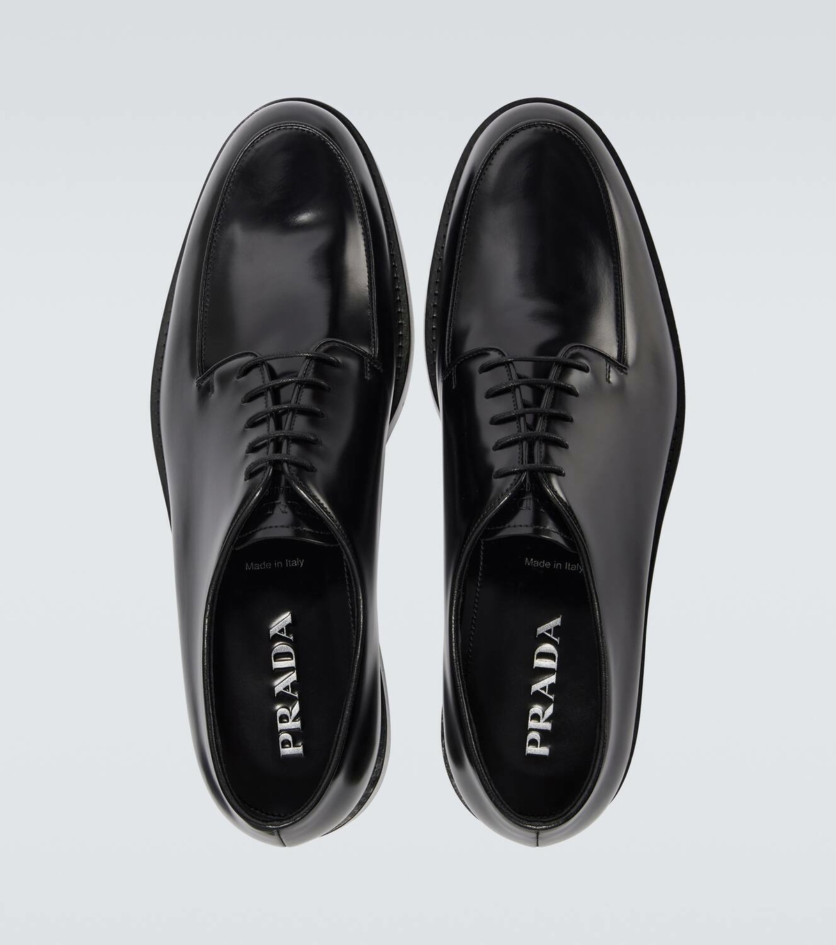 【PRADA】Brushed leather derbies Prada Brushed Leather Derby Shoes | Saks Fifth Avenue