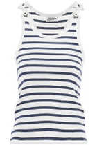 JEAN PAUL GAULTIER striped sailor tank top White