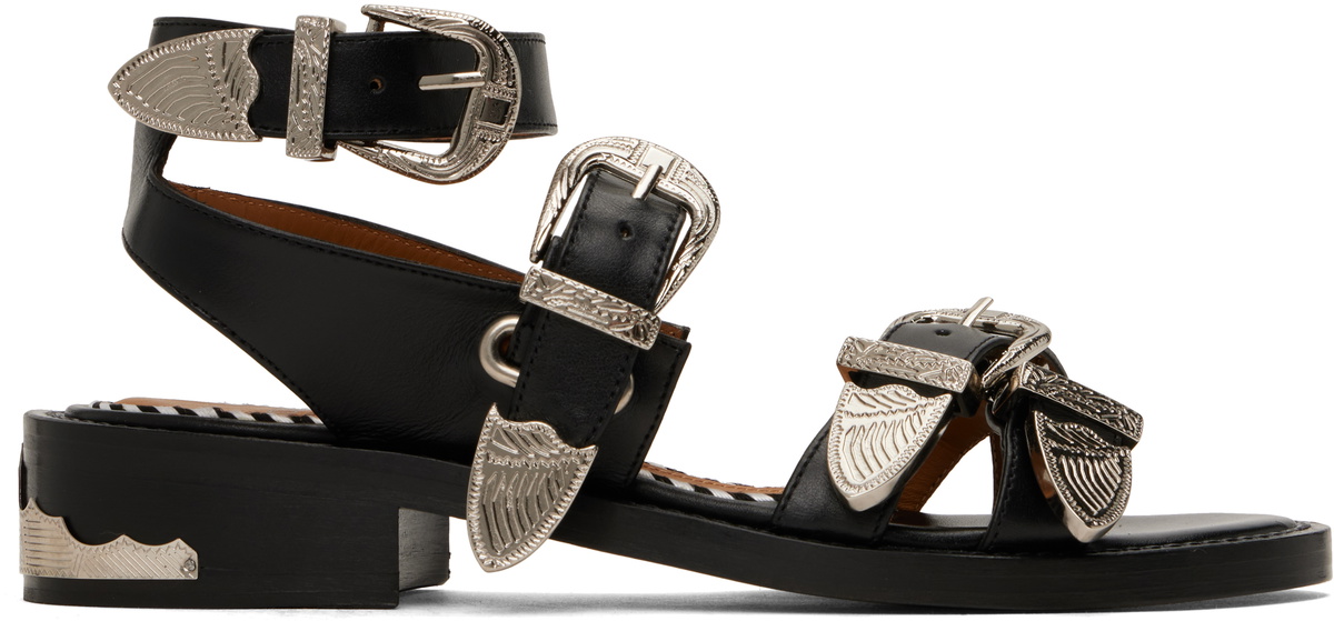 Toga Pulla Black Concho Leather Bracelet Toga Pulla