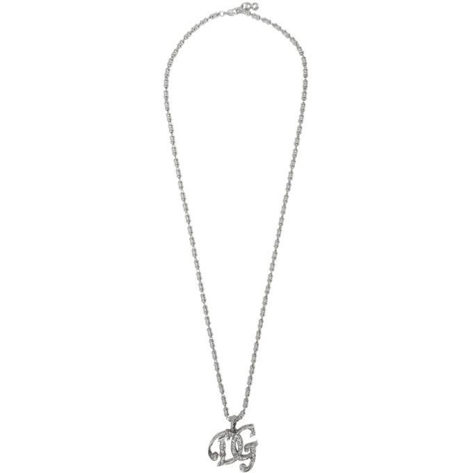 Photo: Dolce and Gabbana Silver Logo Necklace