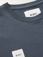 WTAPS - Home Base Logo-Appliquéd Fleece-Back Cotton-Blend Jersey Sweatshirt - Blue - S