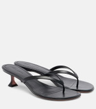 Amina Muaddi Juliette leather thong sandals