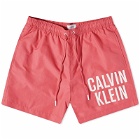 Calvin Klein Men's Logo Swim Short in Pink Flash