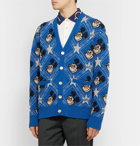 Gucci - Disney Intarsia Wool and Alpaca-Blend Cardigan - Blue