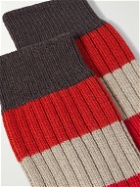Corgi - Ribbed Wool-Blend Socks - Red