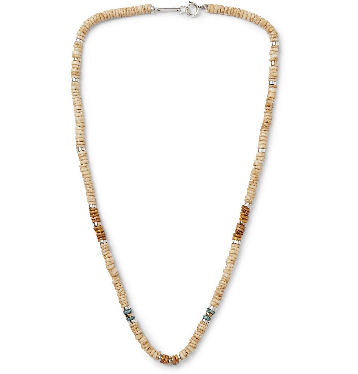Photo: ISABEL MARANT - Moises Shell, Gold- and Silver-Tone Necklace - Neutrals