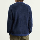 Kestin Men's Muirfield Argyle Cardigan in Navy Mohair