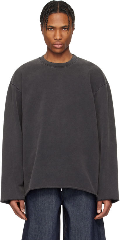 Photo: Helmut Lang Black Garment-Dyed Upstate Sweatshirt