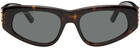 Balenciaga Tortoiseshell Dynasty D-Frame Sunglasses