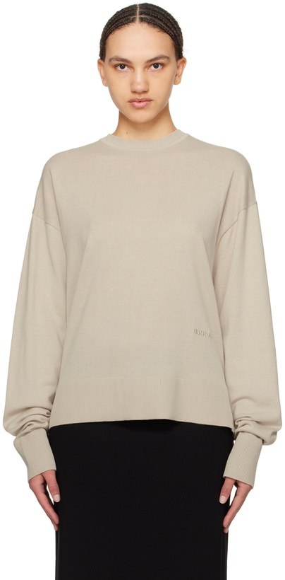Photo: Birrot Beige Round Neck Sweater
