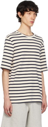 Jil Sander Beige & Navy Multistripe T-Shirt