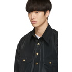 Palomo Spain SSENSE Exclusive Black Satin Shirt