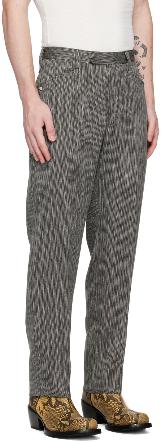 The Letters Black & White Western Trousers