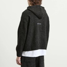 MKI Men's Mohair Blend Knit Zip Hoodie in Charcoal