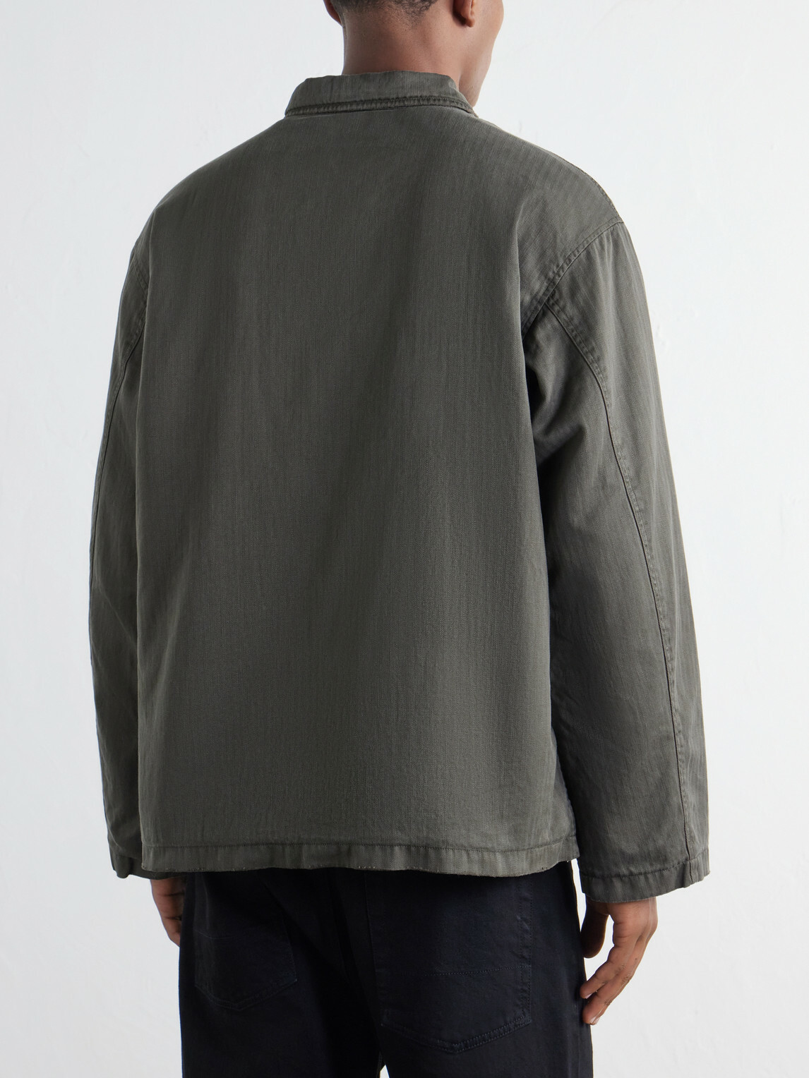A.PRESSE - US Navy N-4 Deck Cotton-Herringbone Jacket - Green