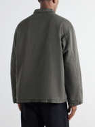 A.PRESSE - US Navy N-4 Deck Cotton-Herringbone Jacket - Green